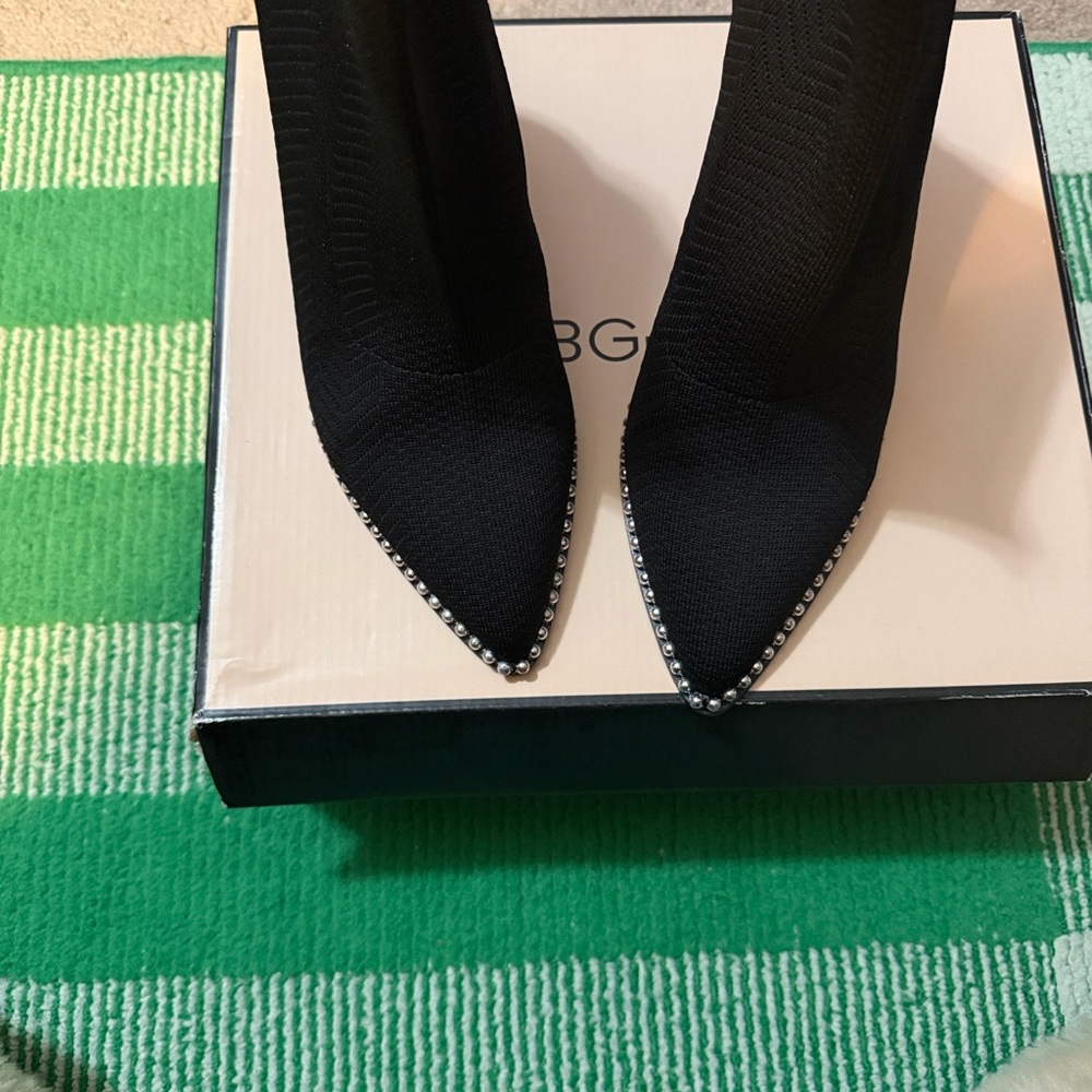 BCBGeneration Black Studded Heeled Boots